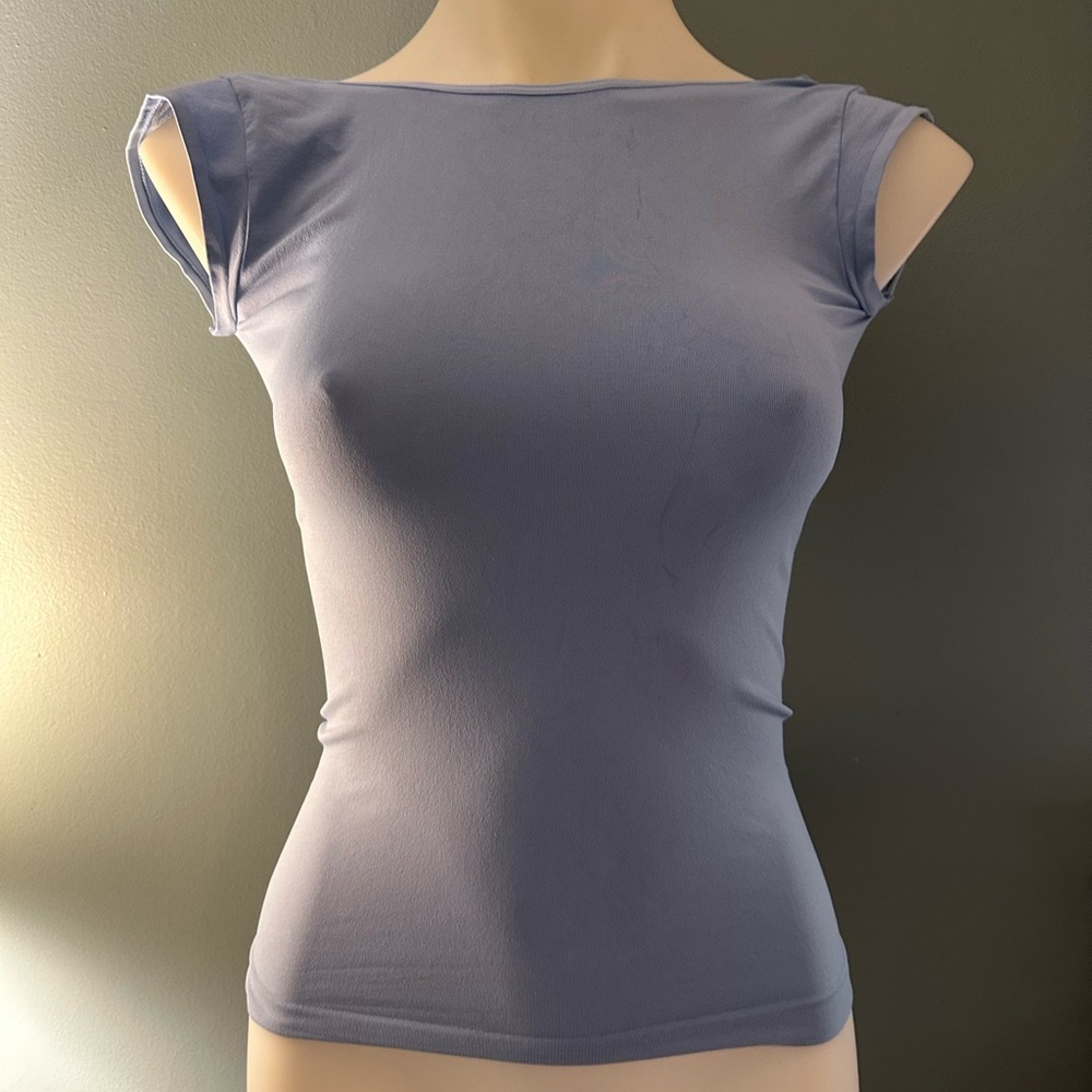 We The Free intimately Free People Blue backless m/l top